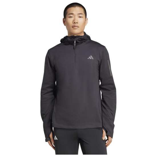 Adidas Ανδρική μακρυμάνικη μπλούζα Own the Run Winterized Hooded Half-Zip